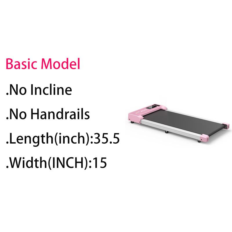 Walking Pad Treadmill with Incline for Home with Remote Control, Exercise Data Recording in LED with Wheels Treadmills