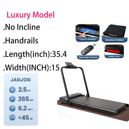 Walking Pad Treadmill with Incline for Home with Remote Control, Exercise Data Recording in LED with Wheels Treadmills