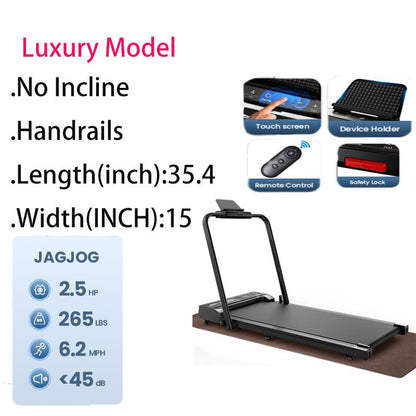 Walking Pad Treadmill with Incline for Home with Remote Control, Exercise Data Recording in LED with Wheels Treadmills