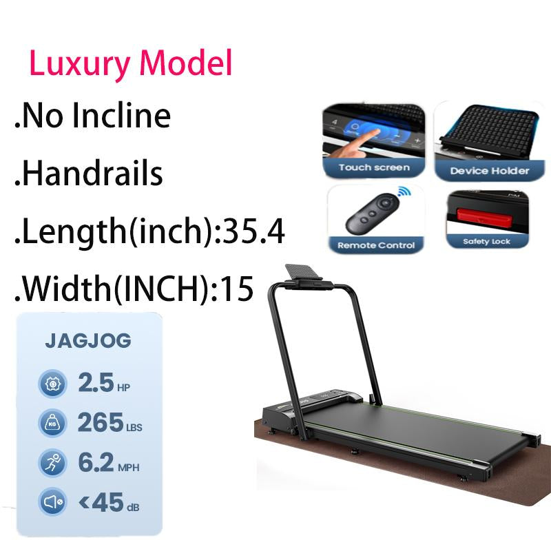 Walking Pad Treadmill with Incline for Home with Remote Control, Exercise Data Recording in LED with Wheels Treadmills