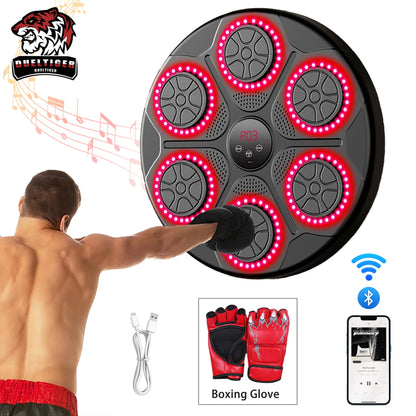 Wall Mounted Music Boxing Trainer - Smart Bluetooth for Gym or Home (Electronic Boxing Target Punching Equipment)